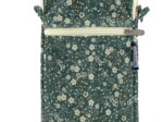 Pochette téléphone matelassée fleuri kaki