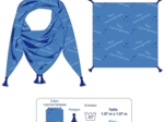 Foulard pompon gaze lurex rose