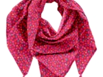 Foulard pompon pompons cerise