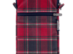 Pochette téléphone matelassée tartan rouge