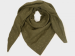 Grand foulard gaze pois or kaki