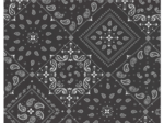 Tissu coton au mètre ex2216 bandana noir