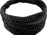 Bandeau fichu Bébé  paille dorée noir