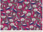 Tissu voile pavot  fuchsia