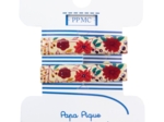 Petite barrette croco coquelicot