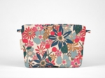 Mini pochette tissu cerise en fleur