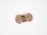 Barrette Noeud Anti-Glisse gaze pailletée camel