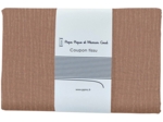 Coupon tissu 1 m gaze pailletée cognac