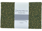 Coupon tissu 1 m houx vert doré ex1105