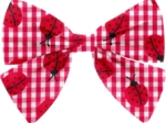 Barrette noeud papillon vichy coccinelle