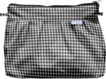 Pochette plissée vichy noir