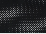 Coupon tissu 50 cm pois noir
