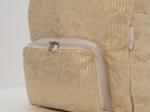 Sac à dos pliable Gaby velours côtelé large doré
