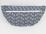 Sac banane vichy brodé marine