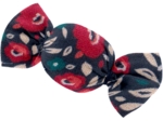 Petite barrette mini bonbon camelias rubis