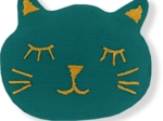 Barrette miaou  vert émeraude