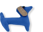 Barrette basset bleu navy