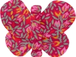 Barrette petit papillon crocus groseille