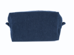 Trousse de toilette rectangle velours côtelé large marine