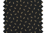 Coupon tissu 50 cm  paille dorée noir