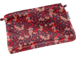 Mini pochette tissu feuillage vermillon