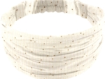 Bandeau fichu Enfant gaze pois or écru