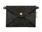 Petite pochette enveloppe noir pailleté