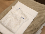 Mini-Gant Démaquillant  blanc pailleté