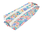 Trousse double compartiment champêtre bleuté