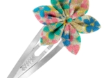 Barrette clic-clac fleur étoile pâquerette vintage