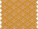 Tissu enduit  au mètre graphique ocre ex1077
