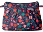 Mini pochette plissée huppette fleurie