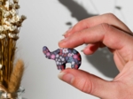Barrette Eléphanteau romance fleurie