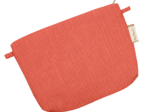 Mini pochette tissu gaze lurex corail