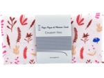 Coupon tissu 50 cm herbier rose
