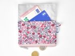 Mini pochette porte-monnaie rose grenadine