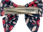 Barrette Mini Noeud Papillon camelias rubis