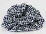 Maxi chouchou double vichy brodé marine