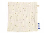 Carré Démaquillant Lavable gaze pois or écru
