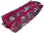 Trousse double compartiment pavot  fuchsia