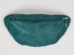 Petit sac banane suédine vert foncé