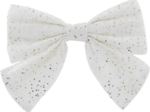 Barrette noeud papillon  blanc pailleté