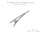 Petite barrette croco coquelicot