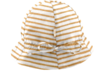 Chapeau soleil charlotte rayé or blanc