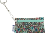 Pochette porte-clés fleur mentholé