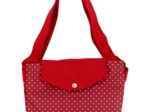 Grand sac cabas en tissu pois rouge