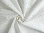 Tissu coton au mètre broderie anglaise étoiles blanches