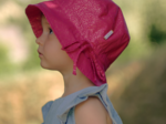 Chapeau de soleil enfant fuchsia pailleté