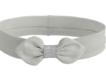 Bandeau jersey bébé noeud  gris clair