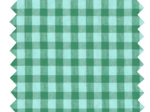 Tissu enduit au mètre vichy vert menthe